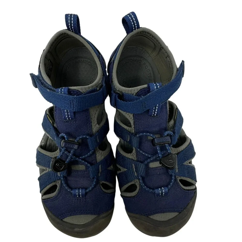 Keen Blue and Grey Strappy Nylon Water Hiking Shoes Unisex Size‎ 3